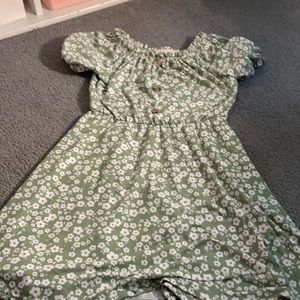 Girls dress with flower print
